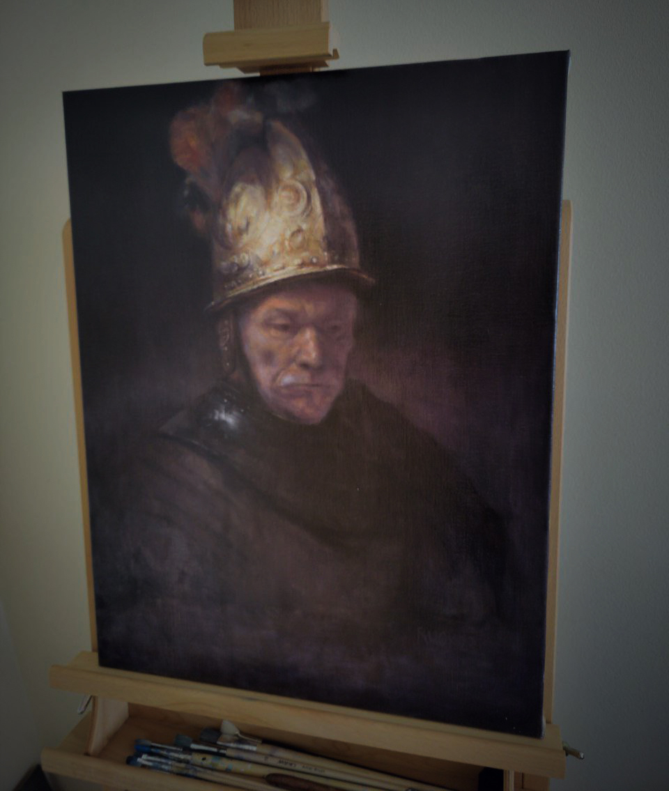 Study of Rembrandt's "The Man in the Golden Helmet"